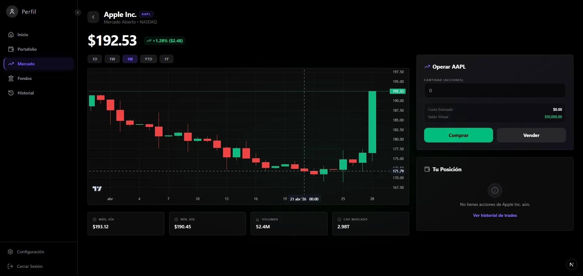 Aetheos - Plataforma de Trading y Simulación Cripto Full-Stack